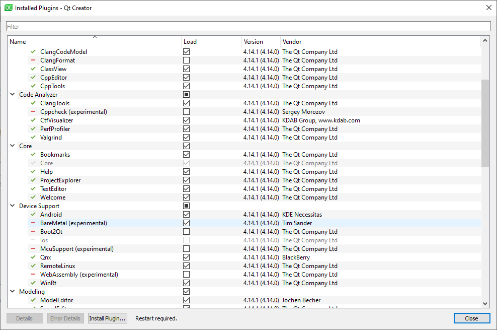 Qt Creator BareMetal plugin