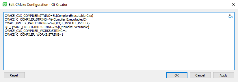 Qt Creator CMake Configuration
